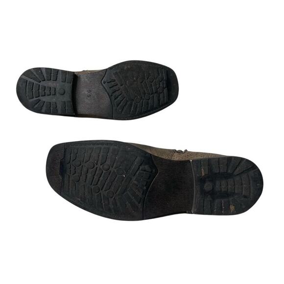 Bed Stu Brown Distressed Leather Harness Ankle Boots